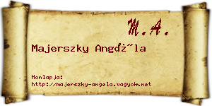 Majerszky Angéla névjegykártya